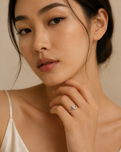 Bague Moissanite 2 Carats Argent 925 — SANA | Aveloria Atelier