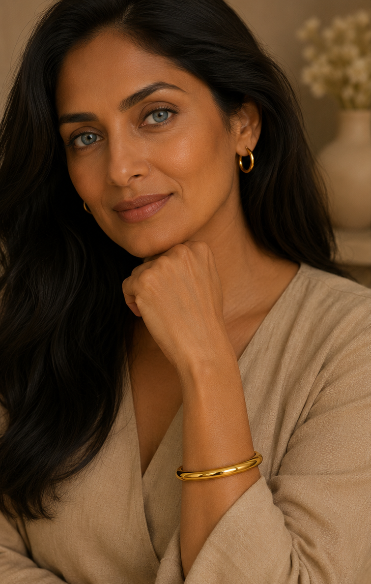 Bracelet Jonc Doré Acier Inoxydable Femme – Élégant & Minimaliste