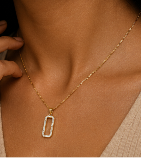 Parure Bijoux Dorée 18K Femme | Collier & Boucles d’Oreilles Acier Inoxydable