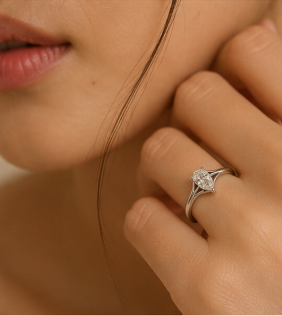 Bague Moissanite 2 Carats Argent 925 — SANA | Aveloria Atelier