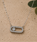 Collier Argenté Zircon Acier Inoxydable – Élégant & Minimaliste