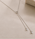 Collier Gouttes Argenté Acier Inoxydable – Zircons & Élégance
