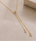 Collier Gouttes Doré Acier Inoxydable – Zircons & Élégance