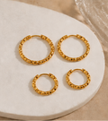 Boucles d’Oreilles Créoles Dorées 18 Carats | Acier Inoxydable 304