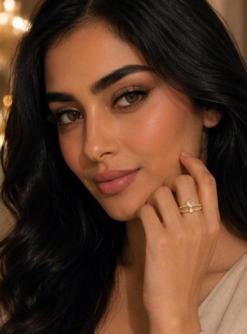 Bague Couronne Dorée Ajustable en Acier Titane | Aveloria